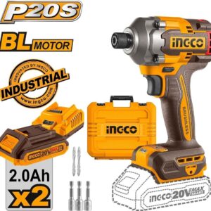 Ingco Παλμικό Κατσαβίδι Μπαταρίας Brushless 20V 2x2Ah CIRLI2028E