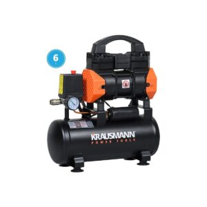 Krausmann Μονοφασικό Κομπρεσέρ Αέρος 78dB με Ισχύ 1.5hp και Αεροφυλάκιο 6lt