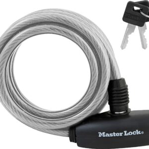 Master Lock 8127EURDPRO Κλειδαριά Ποδηλάτου Κουλούρα με Κλειδί Ασημί
