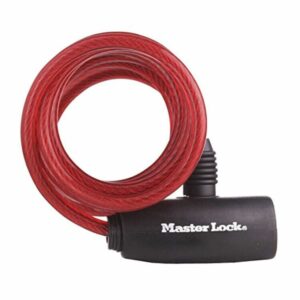 Master Lock 8127EURDPRO Κλειδαριά Ποδηλάτου Κουλούρα με Κλειδί Κόκκινη
