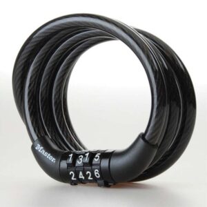 Master Lock 8143 Κλειδαριά Ποδηλάτου Κουλούρα με Συνδυασμό Μαύρη