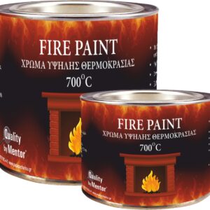 Mentor Χρώμα Υψηλής Θερμοκρασίας 700°C 0.15lt Ασημί