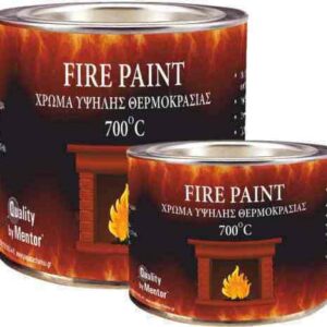 Mentor Χρώμα Υψηλής Θερμοκρασίας 700°C 0.375lt Ασημί