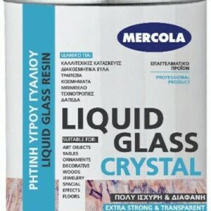 Mercola Liquid Glass Crystal UV Resistance Ρητίνη Υγρού Γυαλιού 2 Συστατικών 320gr (#1888)
