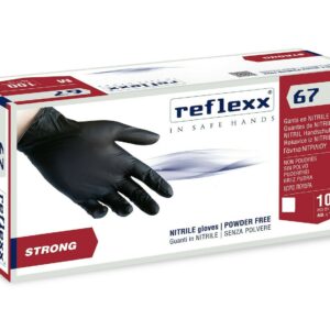 REFLEXX ΓΑΝΤΙΑ ΝΙΤΡΙΛΙΟΥ STRONG ΜΑΥΡΑ R67(100Τεμ.)