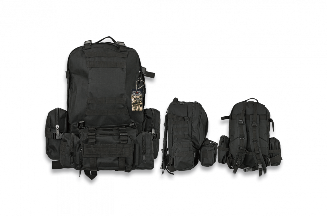 Σακίδιο πλάτης BARBARIC, Backpack. Black. 50 lt, 34881-NE
