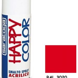 Saratoga Σπρέι Βαφής Happy Acrylic Traffic Red RAL 3020 400ml