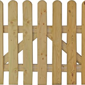 Showood Ξύλινη Πόρτα Φράχτη σε Μπεζ Χρώμα 1x1m 30004
