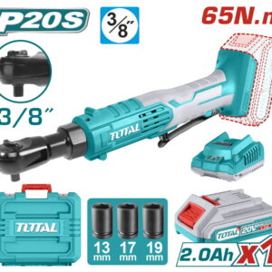 TOTAL ΣΕΤ ΚΑΣΤΑΝΙΑ 3/8" ΜΠΑΤ. Li-ion 20V / 65Nm / 2Ah / 1 ΜΠΑΤ (TDRLI2060152)