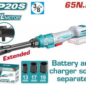 TOTAL ΕΠΑΓΓ. ΚΑΣΤΑΝΙΑ ΜΑΚΡΙΑ 3/8" / 65Nm ΜΠΑΤ. Li-ion 20V ΧΩΡΙΣ ΜΠΑΤΑΡΙΑ & ΦΟΡΤΙΣΤΗ (TDRLI206529)