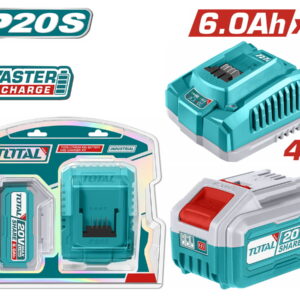 TOTAL ΕΠΑΓΓ. ΣΕΤ 1τεμ ΜΠΑΤ. TFBLI2060 Li-ion 20V/6Ah + 1τεμ ΤΑΧΥΦΟΡΤΙΣΤΗΣ TFCLI20411E (TFBCPK1416E)