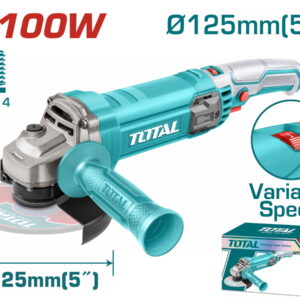TOTAL ΕΠΑΓΓ. ΓΩΝΙΑΚΟΣ ΛΕΙΑΝΤΗΡΑΣ 1.100W - 125mm ΗΛΕΚΤΡΟΝΙΚΟΣ (TG110125565E)
