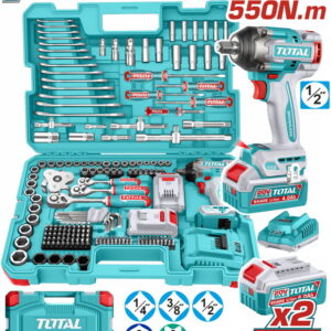 TOTAL ΕΠΑΓΓ. ΣΕΤ ΜΠΟΥΛΟΝΟΚΛΕΙΔΟ ΜΠΑΤ. Li-ion 20V / 550Nm / 4Ah / 2 ΜΠΑΤ 172ΤΕΜ (THKTHP41728E)