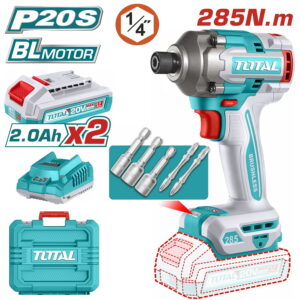 TOTAL ΕΠΑΓΓ. ΠΑΛΜΙΚΟ ΚΑΤΣΑΒΙΔΙ ΜΠΑΤ. Li-ion 20V / 2Ah / 285Nm / 2 ΜΠΑΤAΡΙΕΣ BL Motor (TIRLI2028E)