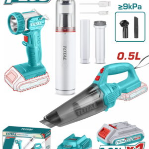 TOTAL ΣΕΤ 2 ΣΚΟΥΠΑΚΙΑ + ΦΑΚΟΣ ΜΠΑΤ. Li-ion 20V / 2Ah / 1 ΜΠΑΤΑΡΙΑ (TOSLI20668E)