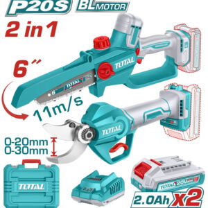 TOTAL ΕΠΑΓΓ. ΣΕΤ ΑΛΥΣΟΠΡΙΟΝΟ + ΨΑΛΙΔΙ ΜΠΑΤ. Li-ion 20V / 2Ah / 2 ΜΠΑΤ BL Motor (TOSLI250795E)