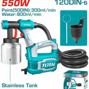 TOTAL ΕΠΑΓΓ. ΗΛΕΚΤΡΙΚΟ ΣΥΣΤΗΜΑ ΒΑΦΗΣ HVLP 550W ΜΕ ΔΟΧΕΙΟ INOX (TT5006-2)
