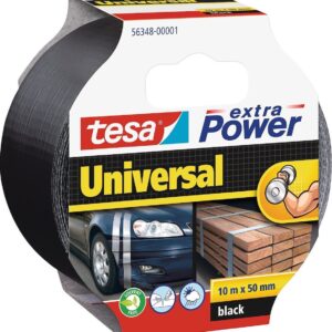 Tesa Extra Power Universal Black Αυτοκόλλητη Υφασμάτινη Ταινία Μαύρη 50mmx10m (#56348)