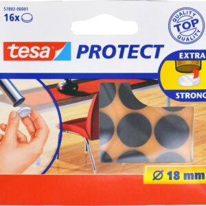 Tesa® Τσοχάκια Στρογγυλά 18mm Καφέ 16τμχ (#57892-00001-01)