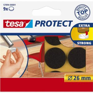 Tesa® Τσοχάκια Στρογγυλά 26mm Καφέ (57894) 9τμχ