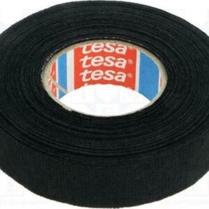 Tesa® Υφασμάτινη Ταινία Καλωδίων (19mm x 15m) – Μαύρη 51608