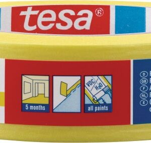 Tesa® Χαρτοταινία μασκαρίσματος Ακριβείας με εξαιρετικά λεπτό και ανθεκτικό χαρτί (30mm x 50m)#4334