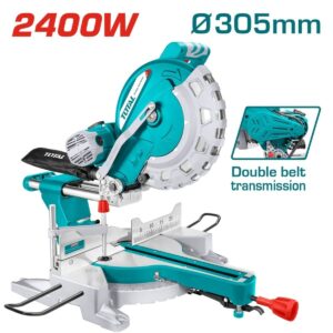 Total TS42183057 Φαλτσοπρίονο Ρεύματος με Ισχύ 2400W, Δίσκο Κοπής Διαμέτρου 305mm & Ταχύτητα Κοπής 4500rpm