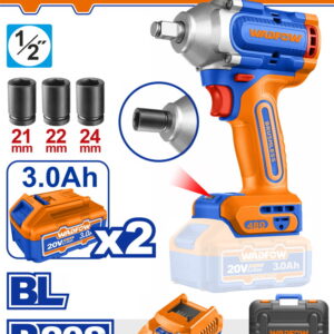 WADFOW ΜΠΟΥΛΟΝΟΚΛΕΙΔΟ ΜΠΑΤ. Li-ion 20V / 3Ah / 480Nm / 2 ΜΠΑΤ BL Motor (WCD1B48)