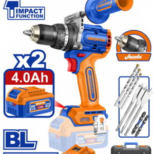 WADFOW ΔΡΑΠ/ΒΙΔΟ ΚΡΟΥΣΤΙΚΟ ΜΠΑΤ. Li-ion 20V / 162Nm / 4Ah / 2 ΜΠΑΤ BL Motor (WCDP16281E)