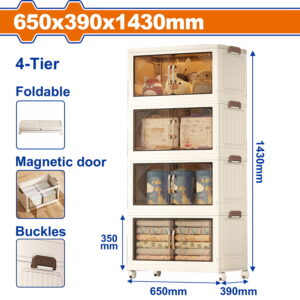WADFOW ΝΤΟΥΛΑΠΑ ΠΤΥΣΣΟΜΕΝΗ ΠΛΑΣΤΙΚΗ 650 X 390 X 1430mm (WFCB2165)