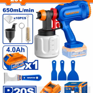WADFOW ΣΕΤ ΠΙΣΤΟΛΙ ΒΑΦΗΣ ΜΠΑΤ. Li-ion 20V / 4Ah / 1 ΜΠΑΤ (WSU30668E)