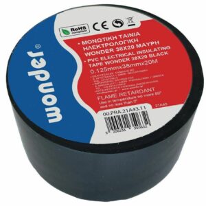 Wonder Μονωτική Ταινία PVC Black 50mm x 20m
