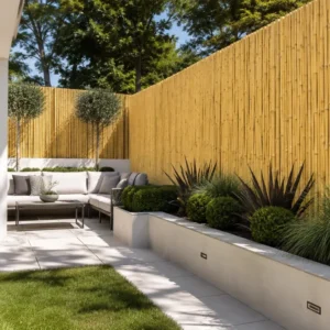 Καλαμωτή Κίτρινο Bamboo Ø25-30mm με Inox Σύρμα 100 x 250εκ.