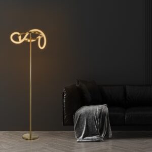kelvo Glow LED Φωτιστικό Δαπέδου Υ160xΜ45εκ. με Ρυθμιζόμενο Λευκό Φως 3000lm Χρυσό