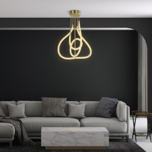 kelvo Glow Κρεμαστό Φωτιστικό Λευκό LED με Ρυθμιζόμενο Λευκό Φως 50x50x70εκ. KLV-101-0152