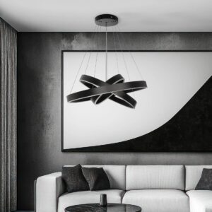 kelvo Venom Κρεμαστό Φωτιστικό Λευκό LED με Ρυθμιζόμενο Λευκό Φως 80x80x80εκ. KLV-101-0199