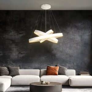 kelvo Venom Κρεμαστό Φωτιστικό Λευκό LED με Ρυθμιζόμενο Λευκό Φως 80x80x80εκ. KLV-101-0200