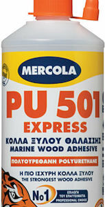 MERCOLA PU 501 EXPRESS D4 750gr Κόλλα Ξύλου Θαλάσσης Πολυουρεθάνης (#01031)