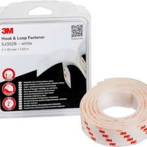 3M™ Ταινία Χριτς Χρατς Hook&loop Αρσενικό & Θηλυκό Λευκή SJ352Β (25mm x 1.25m)