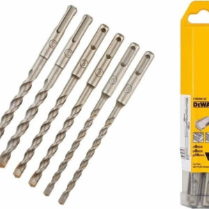 Dewalt Σετ 6 Τρυπάνια Καρβιδίου με SDS Plus Στέλεχος για Δομικά Υλικά DT60302