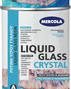 Mercola Liquid Glass Crystal Uv Resistance Ρητίνη Υγρού Γυαλιού 2 Συστατικών 3000gr (#1890)