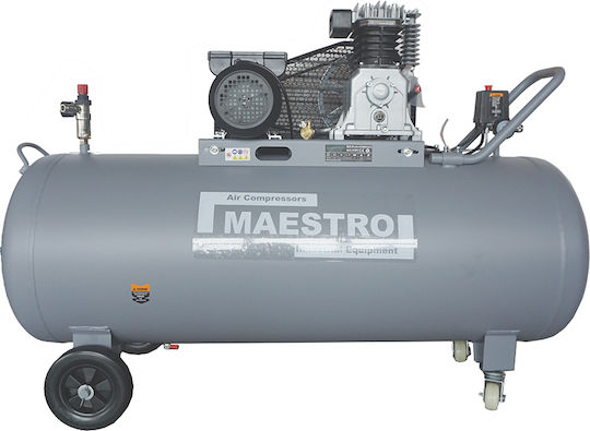 Maestro MAC-200PC Μονοφασικό Κομπρεσέρ Αέρος με Ισχύ 3hp και Αεροφυλάκιο 200lt