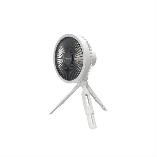 NiteCore NEF10 Ανεμιστηράκι USB Επαναφορτιζόμενο με Φωτισμό Ανεμιστήρας 10.000 mAh Λευκό