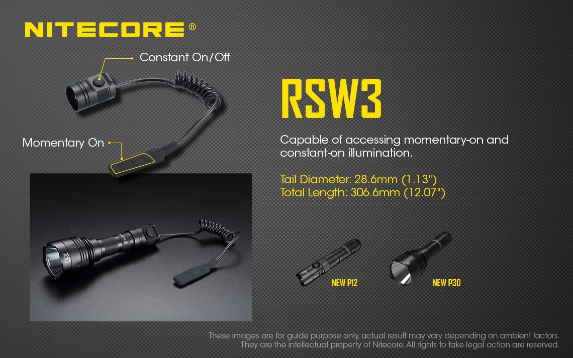 ΔΙΑΚΟΠΤΗΣ ΜΕ ΣΠΙΡΑΛ, NITECORE, RSW2i, for P30i, I4000R, P20i. P10i,P20ix,P10ix - Image 3