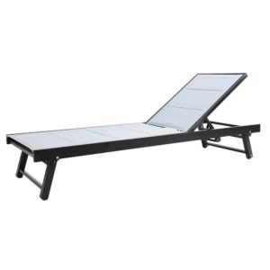 Ξαπλώστρα με Ρόδες Γκρι 187x64x30εκ. 41119