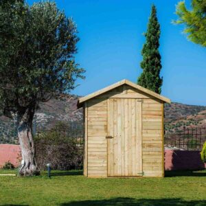 Ξύλινη Αποθήκη Κήπου με Μονή Πόρτα Μ1.8xΠ1.8xΥ2.26m 400140
