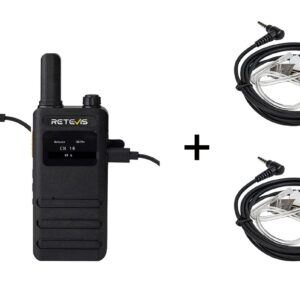 Πομποδεκτης Retevis B63s Pmr16 + 2x G-hook Earpiece C9250a Transparent