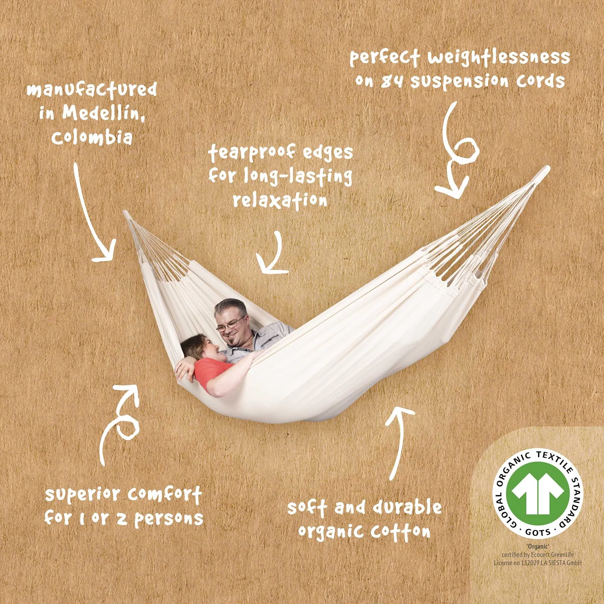 Αιώρα από οργανικό βαμβάκι Modesta Latte - ΠΑΝΙ ΑΙΩΡΑΣ ΟΡΓΑΝΙΚΟ ΒΑΜΒΑΚΙ MODESTA LATTE | ΜΟΝΟ - Image 4