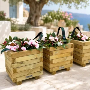 Ξύλινη Γλάστρα Τετράγωνη 30 x 30 εκ. – 28εκ. Ύψος