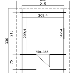 Ξύλινο Παιδικό Σπίτι - Lido 215 x 215εκ.